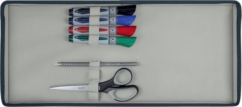 Geanta Leitz, material textil, pliabila, separatoare, capac, gri-carbune